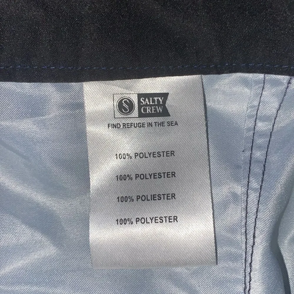 Salty Crew Flyer Boardshorts Mens 32 Navy Blue Surf Swim Hybrid Shorts